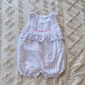 Pastel Striped Cotton Baby Romper